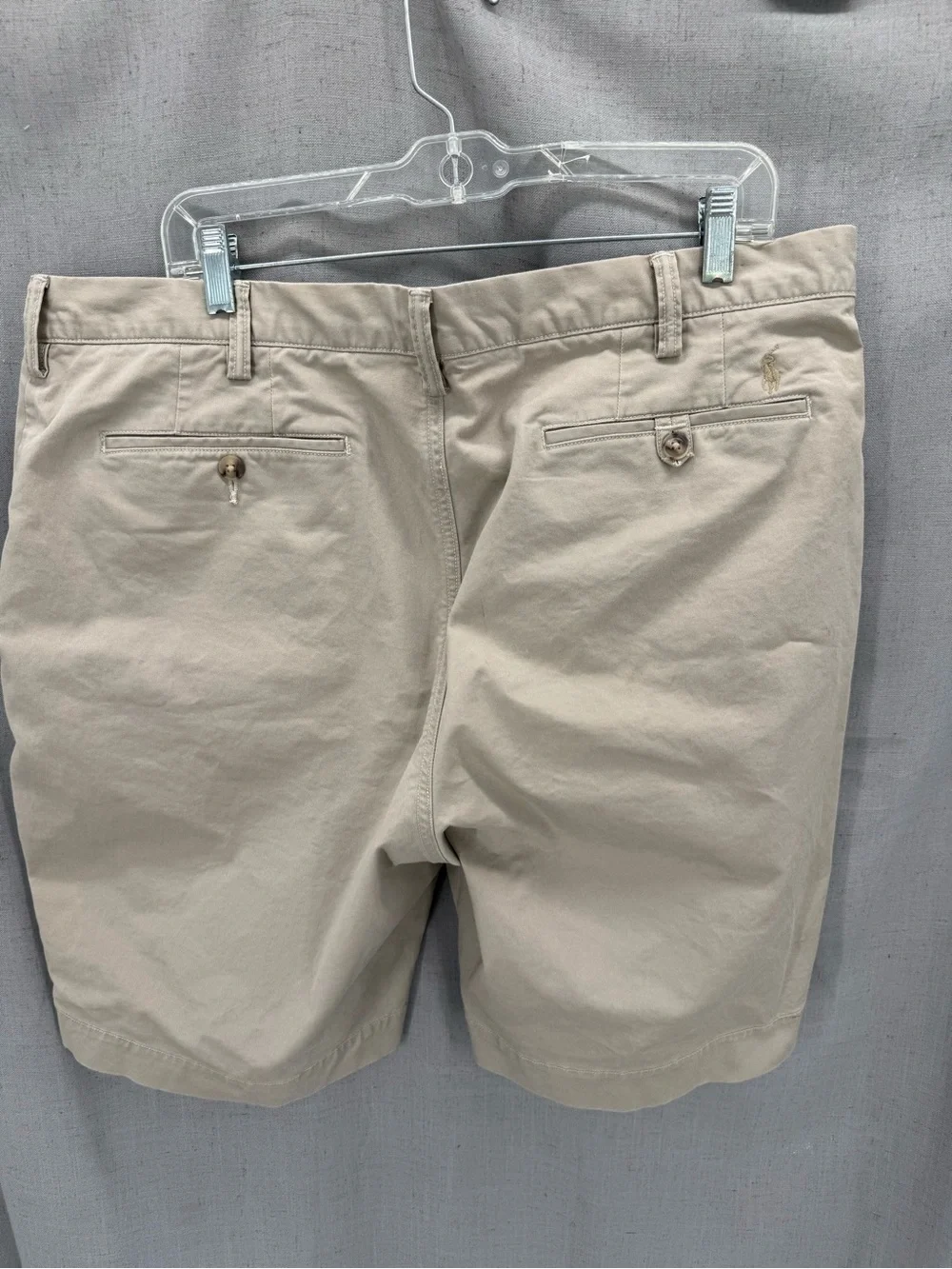 Polo Ralph Lauren Chino Shorts Mens Size 38 Beige Stretch Classic Fit Golf